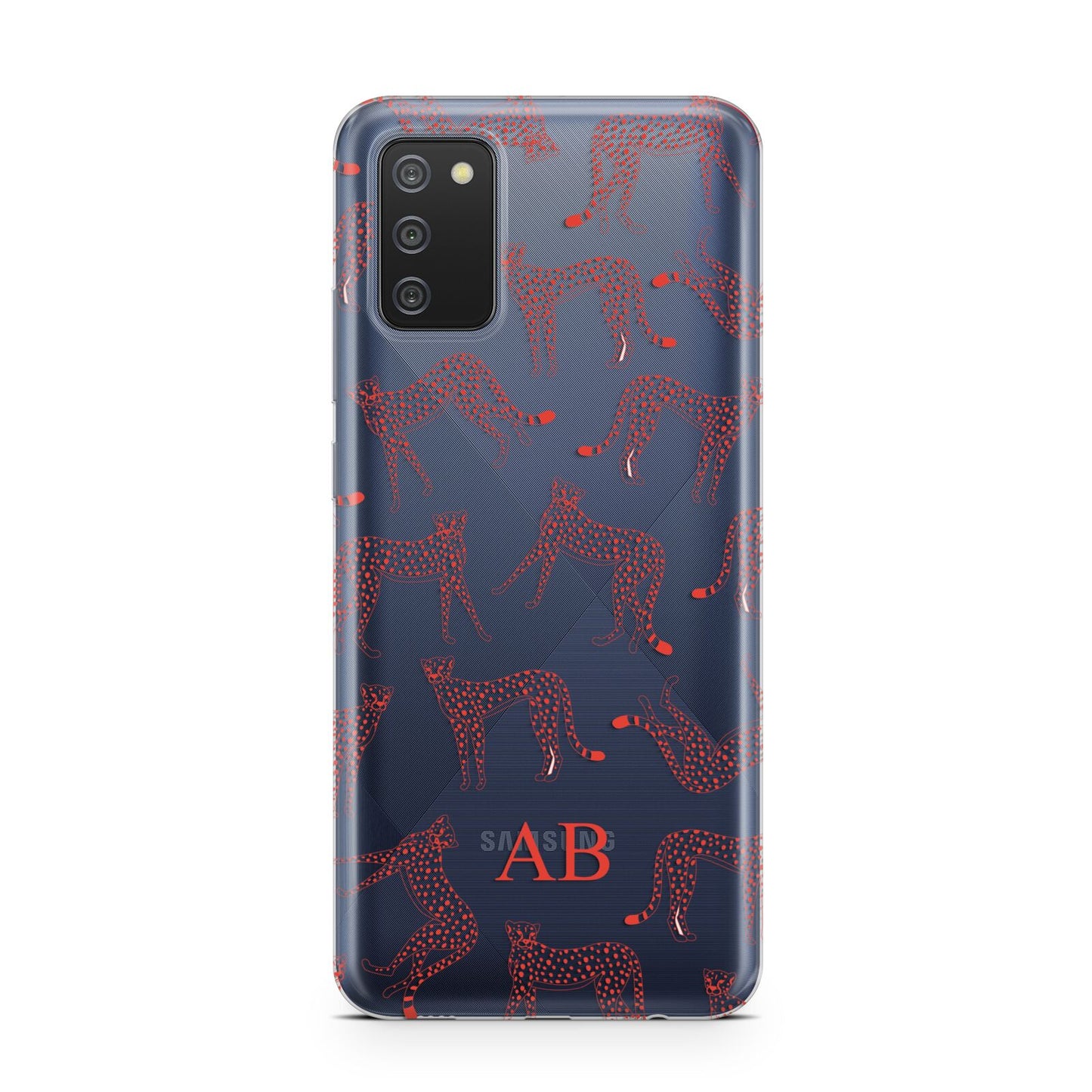 Personalised Pink Cheetah Samsung A02s Case