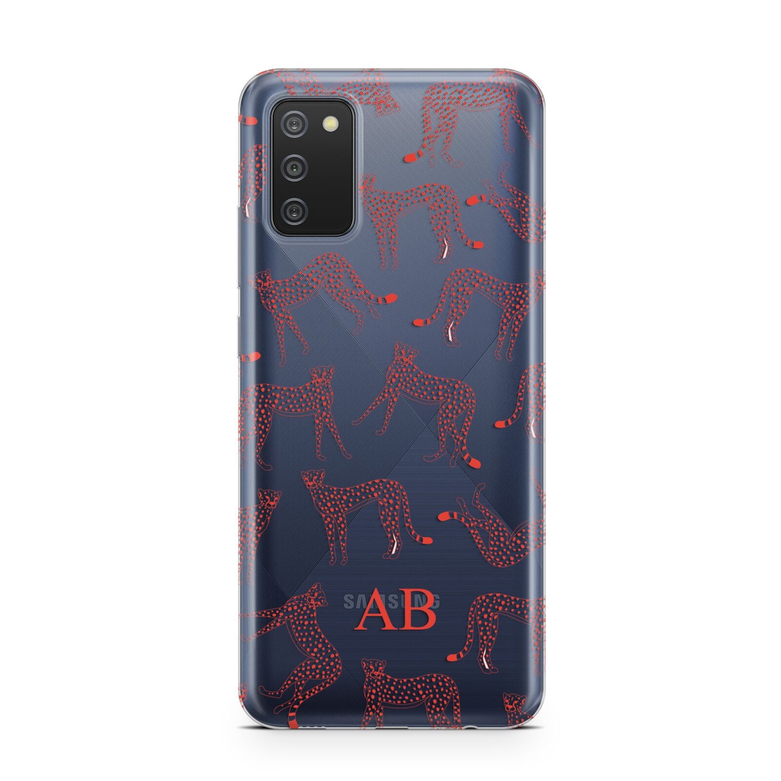 Personalised Pink Cheetah Samsung A02s Case
