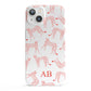 Personalised Pink Cheetah iPhone 13 Full Wrap 3D Snap Case