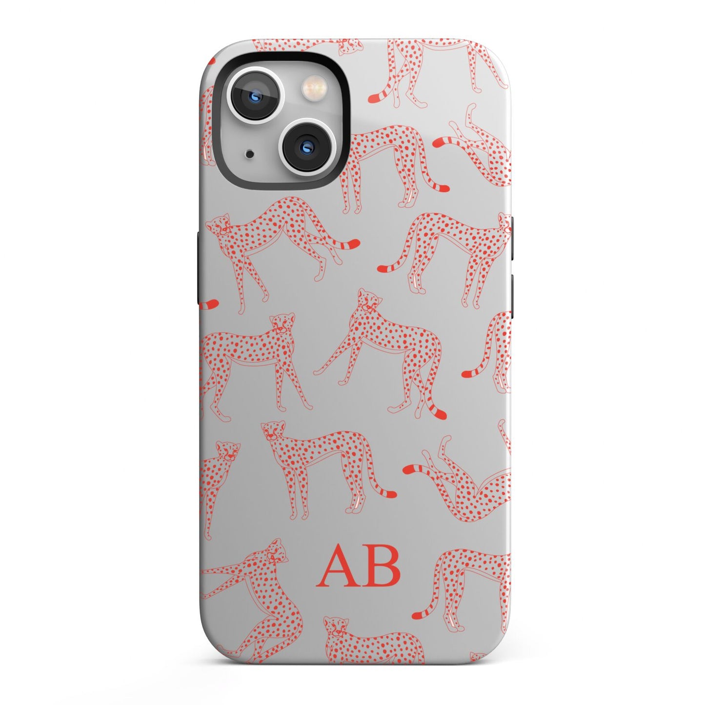 Personalised Pink Cheetah iPhone 13 Full Wrap 3D Tough Case
