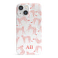 Personalised Pink Cheetah iPhone 13 Mini Full Wrap 3D Snap Case