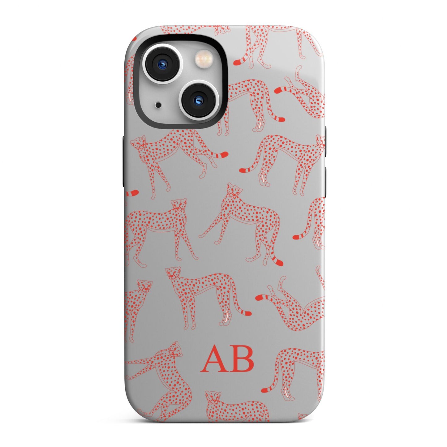 Personalised Pink Cheetah iPhone 13 Mini Full Wrap 3D Tough Case