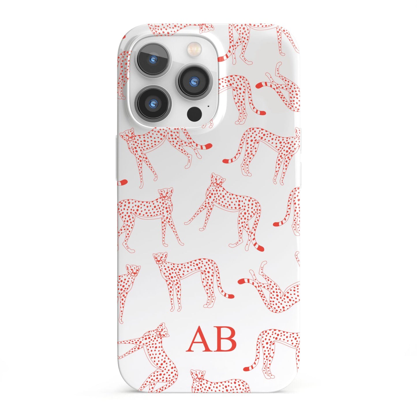 Personalised Pink Cheetah iPhone 13 Pro Full Wrap 3D Snap Case