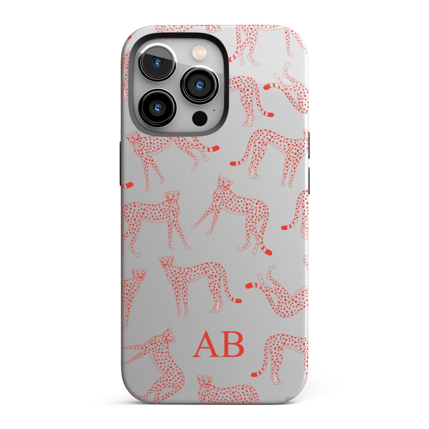 Personalised Pink Cheetah iPhone 13 Pro Full Wrap 3D Tough Case