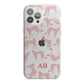 Personalised Pink Cheetah iPhone 13 Pro Max TPU Impact Case with White Edges