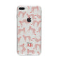 Personalised Pink Cheetah iPhone 8 Plus Bumper Case on Silver iPhone