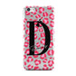 Personalised Pink Clear Leopard Print Apple iPhone 5c Case