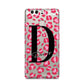 Personalised Pink Clear Leopard Print Huawei P9 Case