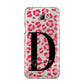 Personalised Pink Clear Leopard Print Samsung Galaxy A8 2016 Case