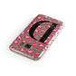 Personalised Pink Clear Leopard Print Samsung Galaxy Case Front Close Up