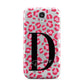 Personalised Pink Clear Leopard Print Samsung Galaxy S4 Case