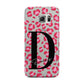 Personalised Pink Clear Leopard Print Samsung Galaxy S6 Edge Case
