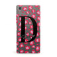 Personalised Pink Clear Leopard Print Sony Xperia Case