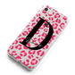 Personalised Pink Clear Leopard Print iPhone 8 Bumper Case on Silver iPhone Alternative Image