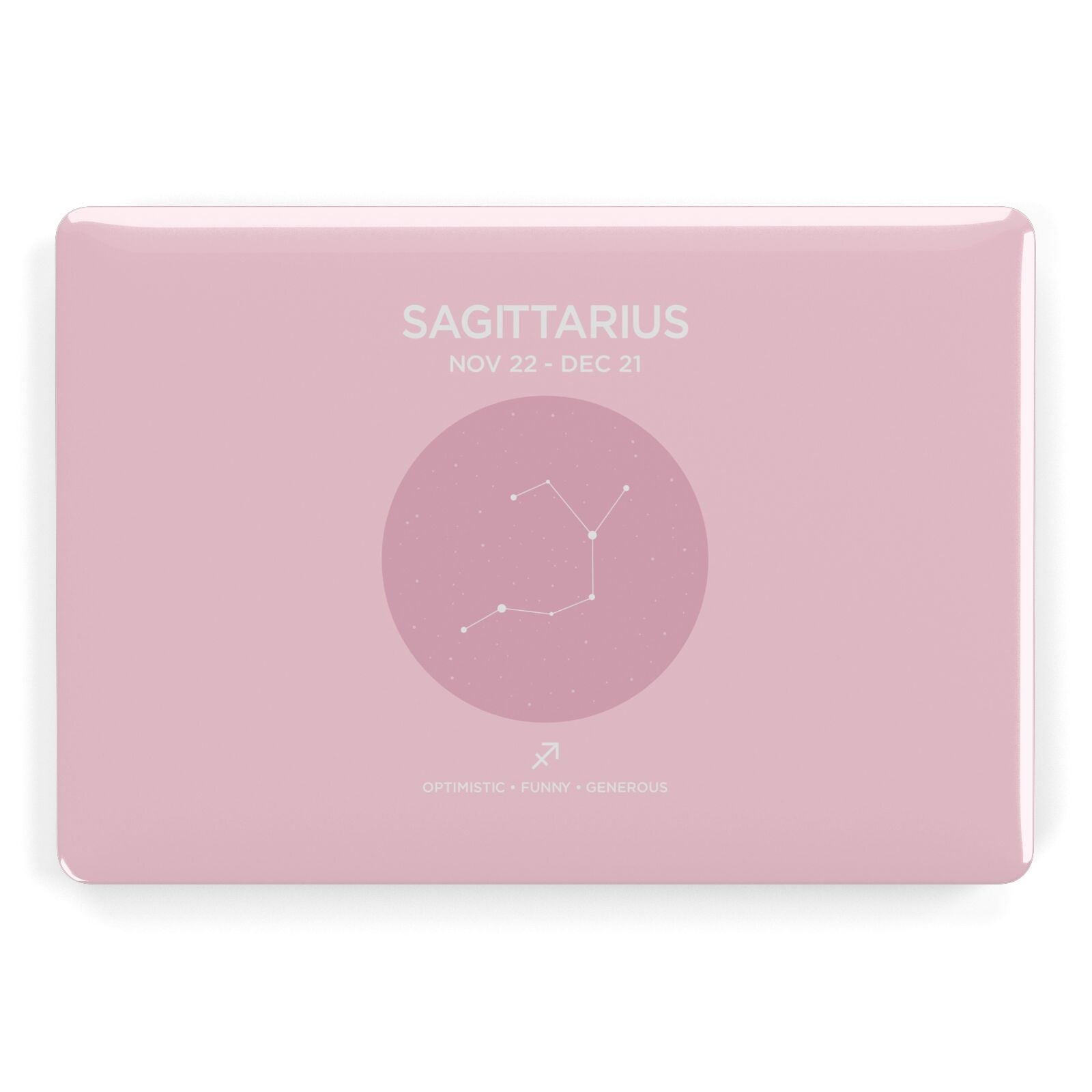 Personalised Pink Constellation Zodiac Sign Apple MacBook Case