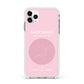 Personalised Pink Constellation Zodiac Sign Apple iPhone 11 Pro Max in Silver with White Impact Case