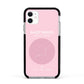 Personalised Pink Constellation Zodiac Sign Apple iPhone 11 in White with Black Impact Case