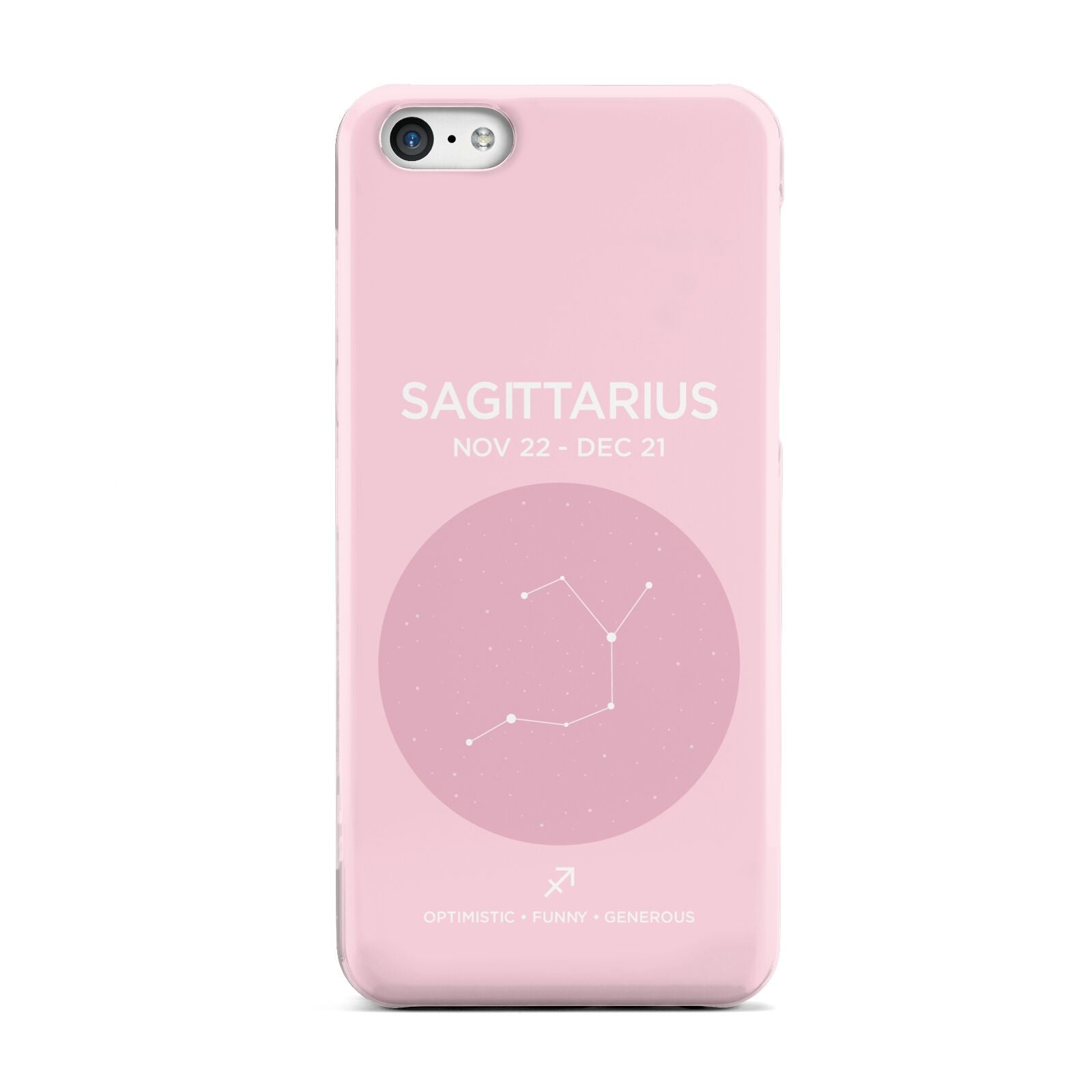 Personalised Pink Constellation Zodiac Sign Apple iPhone 5c Case