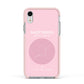 Personalised Pink Constellation Zodiac Sign Apple iPhone XR Impact Case Pink Edge on Silver Phone