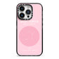 Personalised Pink Constellation Zodiac Sign iPhone 14 Pro Black Impact Case on Silver phone