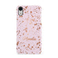Personalised Pink Copper Splats Name Apple iPhone XR White 3D Snap Case