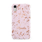 Personalised Pink Copper Splats Name Apple iPhone XR White 3D Tough Case