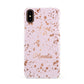 Personalised Pink Copper Splats Name Apple iPhone XS 3D Snap Case