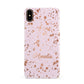 Personalised Pink Copper Splats Name Apple iPhone Xs Max 3D Snap Case