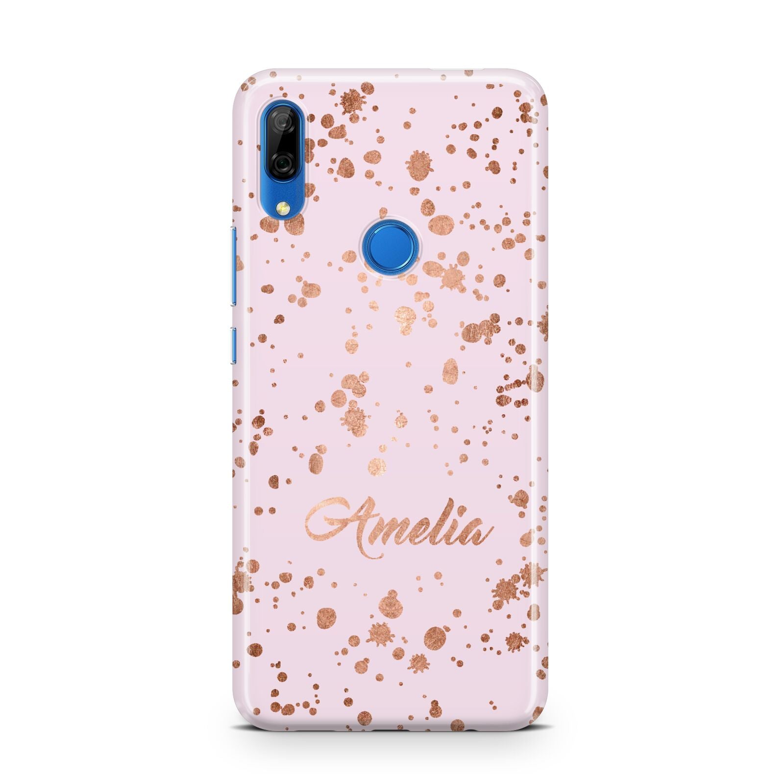 Personalised Pink Copper Splats Name Huawei P Smart Z