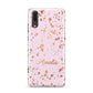Personalised Pink Copper Splats Name Huawei P20 Phone Case
