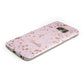 Personalised Pink Copper Splats Name Samsung Galaxy Case Bottom Cutout