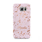 Personalised Pink Copper Splats Name Samsung Galaxy S6 Case