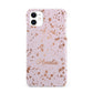 Personalised Pink Copper Splats Name iPhone 11 3D Snap Case