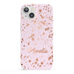 Personalised Pink Copper Splats Name iPhone 13 Full Wrap 3D Snap Case