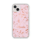 Personalised Pink Copper Splats Name iPhone 14 Plus Glitter Tough Case Starlight