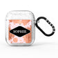 Personalised Pink Copper Splatter Name AirPods Glitter Case