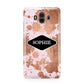 Personalised Pink Copper Splatter Name Huawei Mate 10 Protective Phone Case