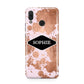 Personalised Pink Copper Splatter Name Huawei Nova 3 Phone Case