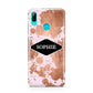Personalised Pink Copper Splatter Name Huawei P Smart 2019 Case