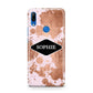 Personalised Pink Copper Splatter Name Huawei P Smart Z