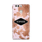 Personalised Pink Copper Splatter Name Huawei P9 Case