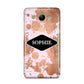 Personalised Pink Copper Splatter Name Huawei Y3 2017