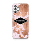 Personalised Pink Copper Splatter Name Samsung A32 5G Case