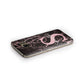 Personalised Pink Cracked Marble Glitter Initial Samsung Galaxy Case Side Close Up