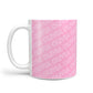 Personalised Pink Diagonal Name 10oz Mug Alternative Image 1
