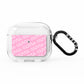 Personalised Pink Diagonal Name AirPods Clear Case 3rd Gen