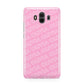 Personalised Pink Diagonal Name Huawei Mate 10 Protective Phone Case