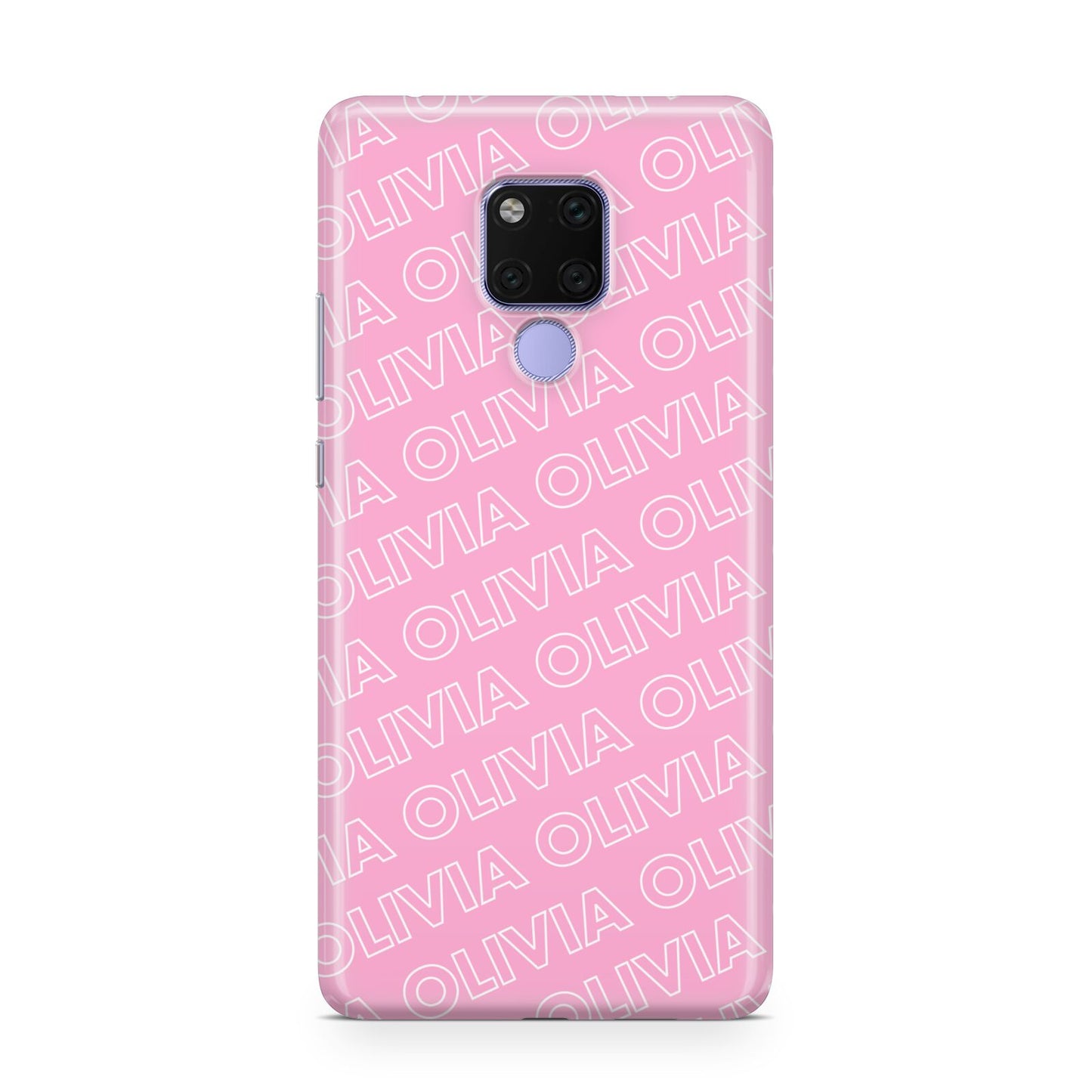 Personalised Pink Diagonal Name Huawei Mate 20X Phone Case