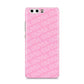 Personalised Pink Diagonal Name Huawei P10 Phone Case