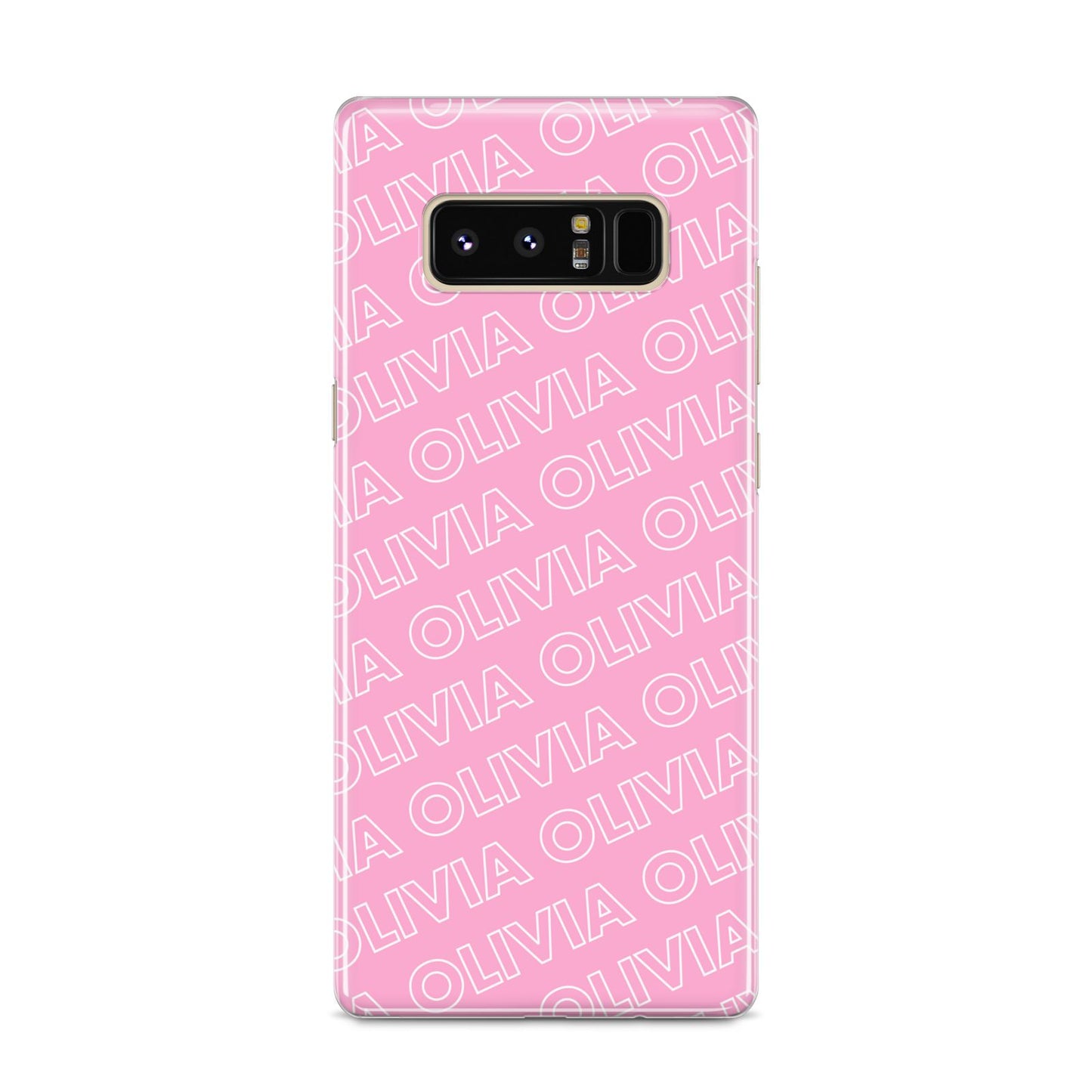 Personalised Pink Diagonal Name Samsung Galaxy S8 Case